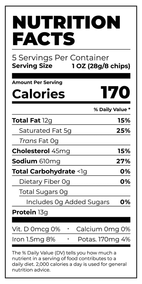 Lemon Pepper Meat Chips, 5oz